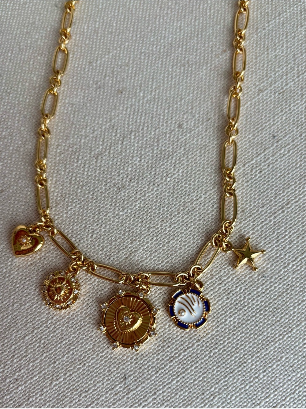 J. Crew Gold Multi-Charm Pendant Necklace - Picture 5 of 8